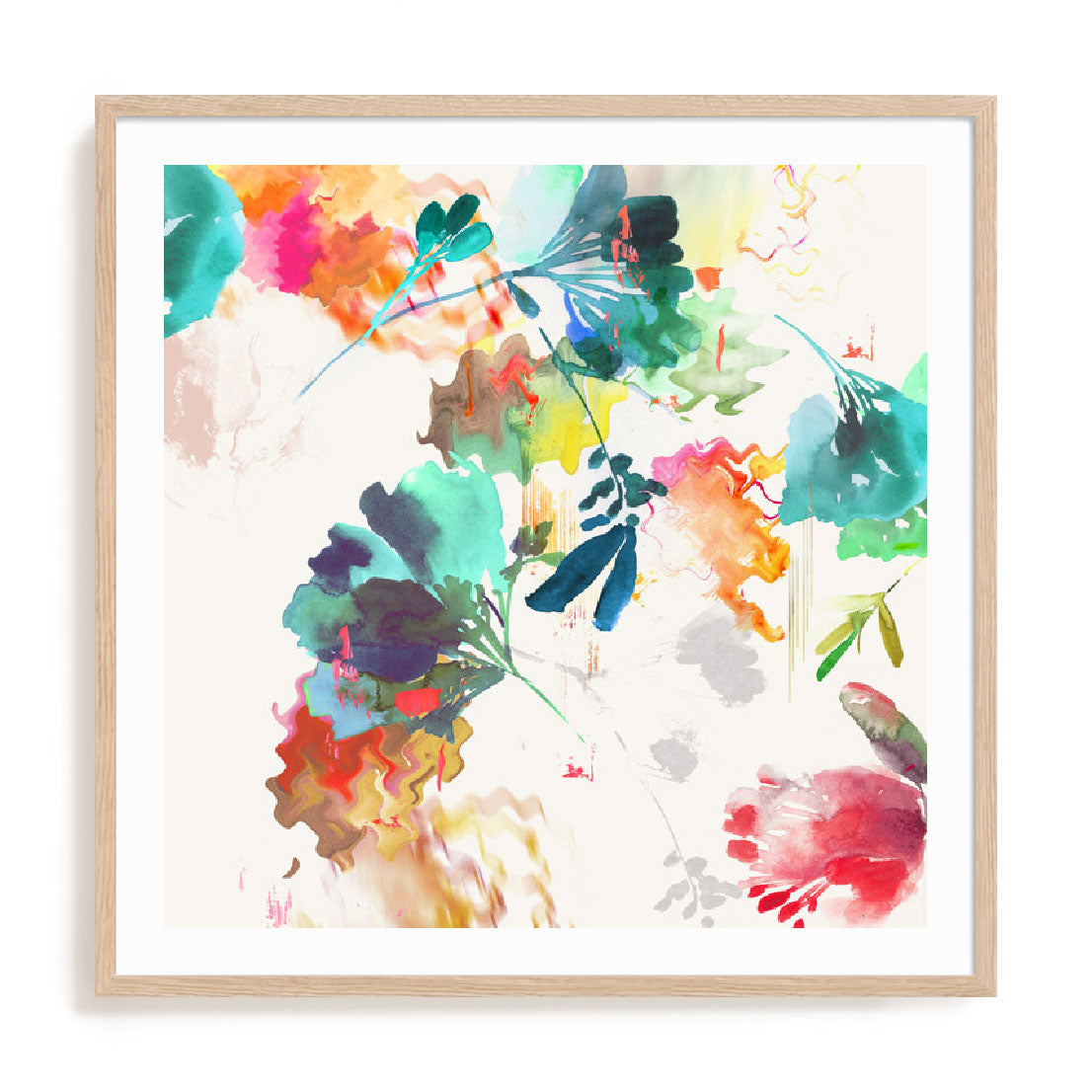Glitchy Floral II Wall Art