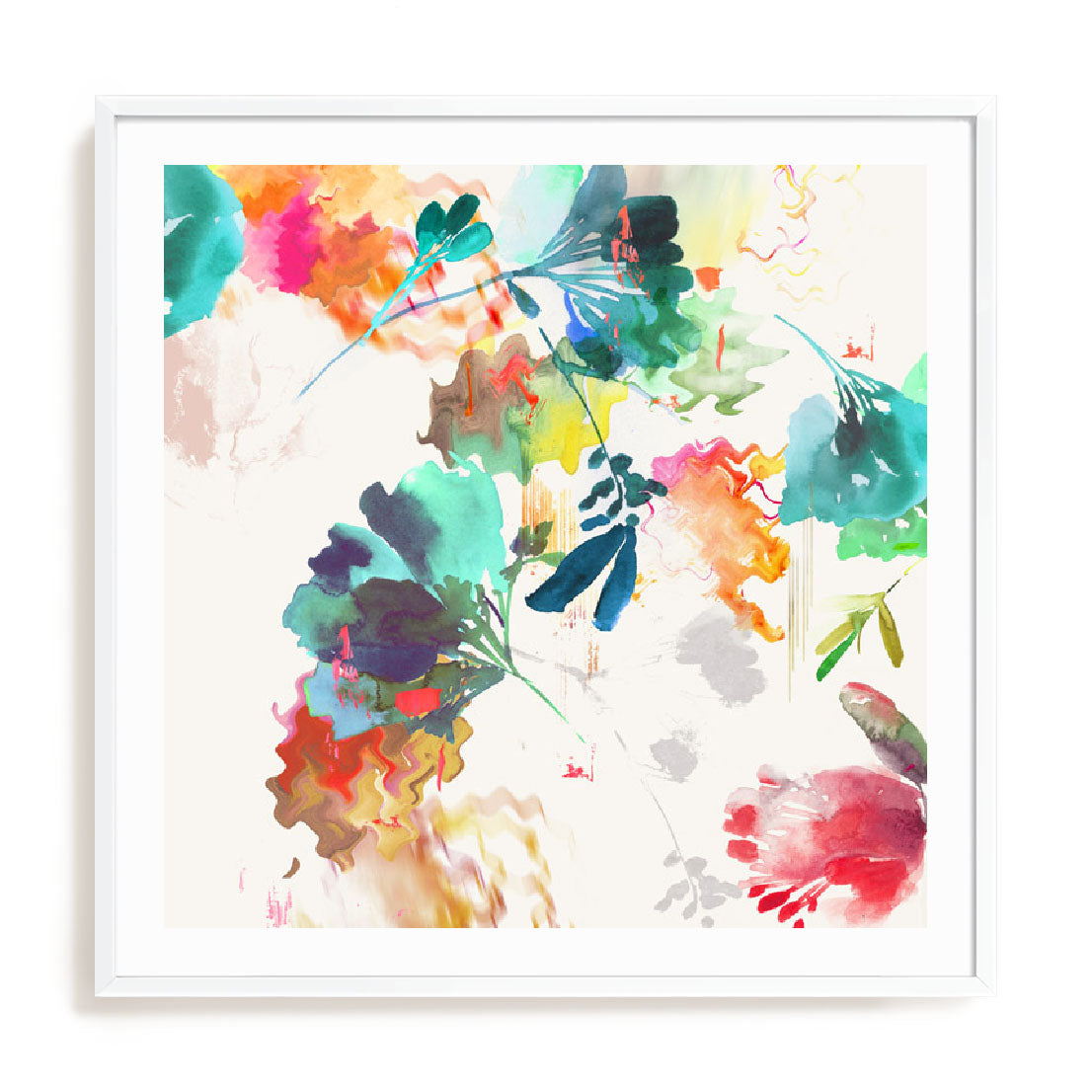 Glitchy Floral II Wall Art