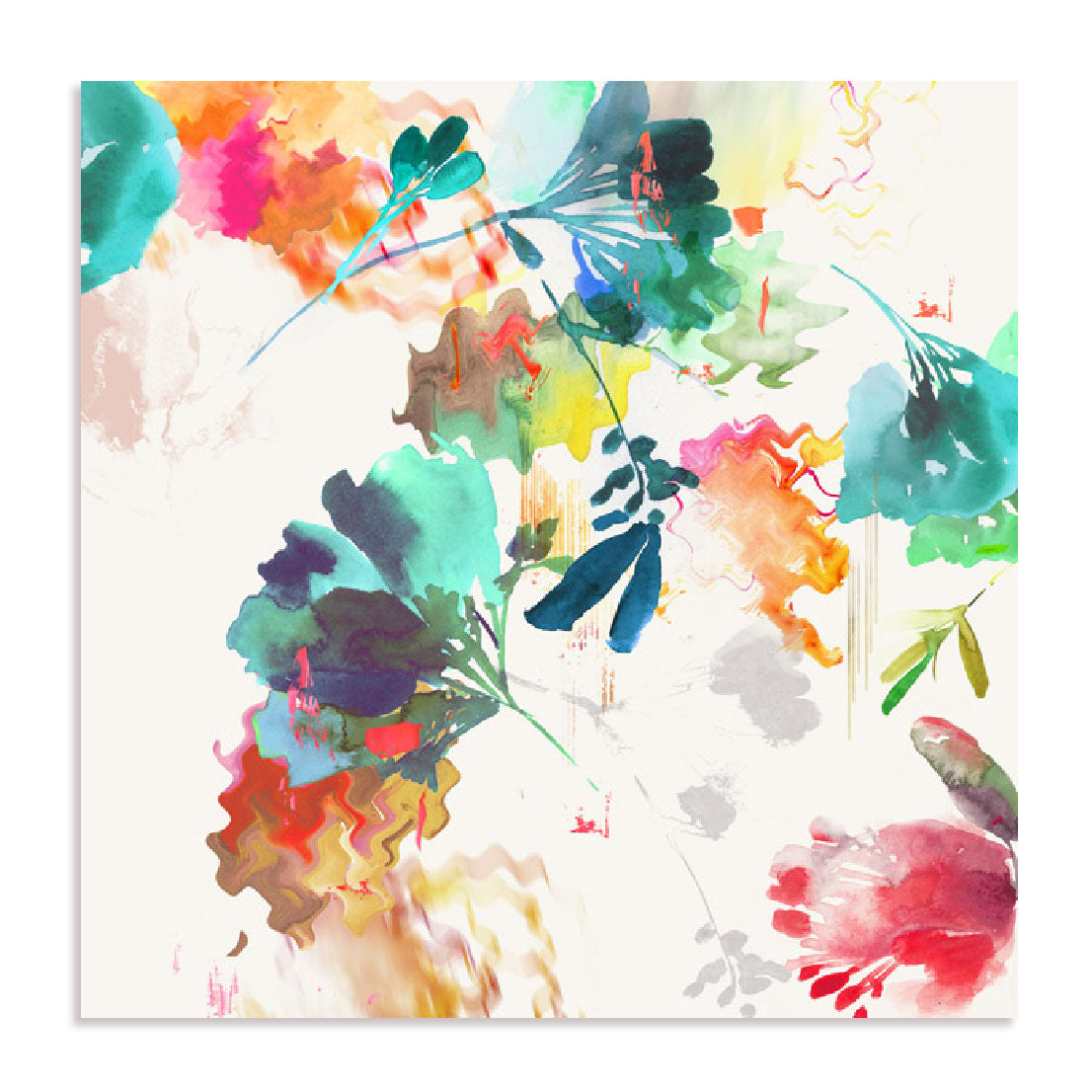 Glitchy Floral II Wall Art