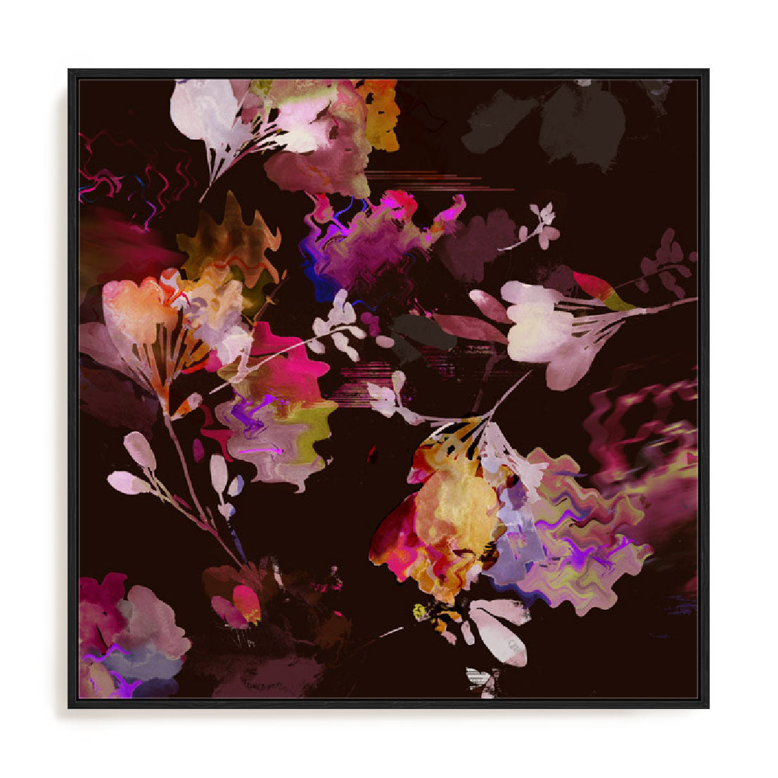 Glitchy Floral III Wall Art