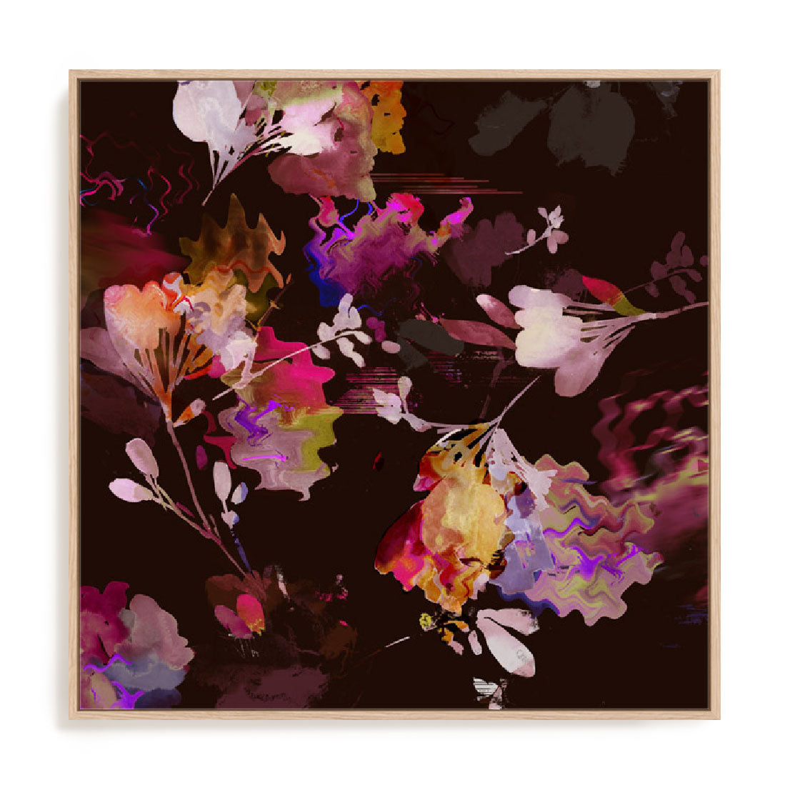 Glitchy Floral III Wall Art