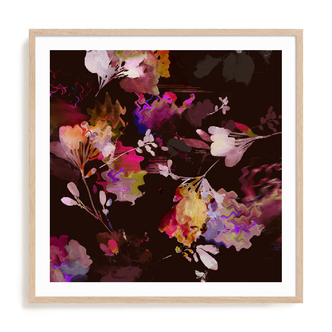 Glitchy Floral III Wall Art