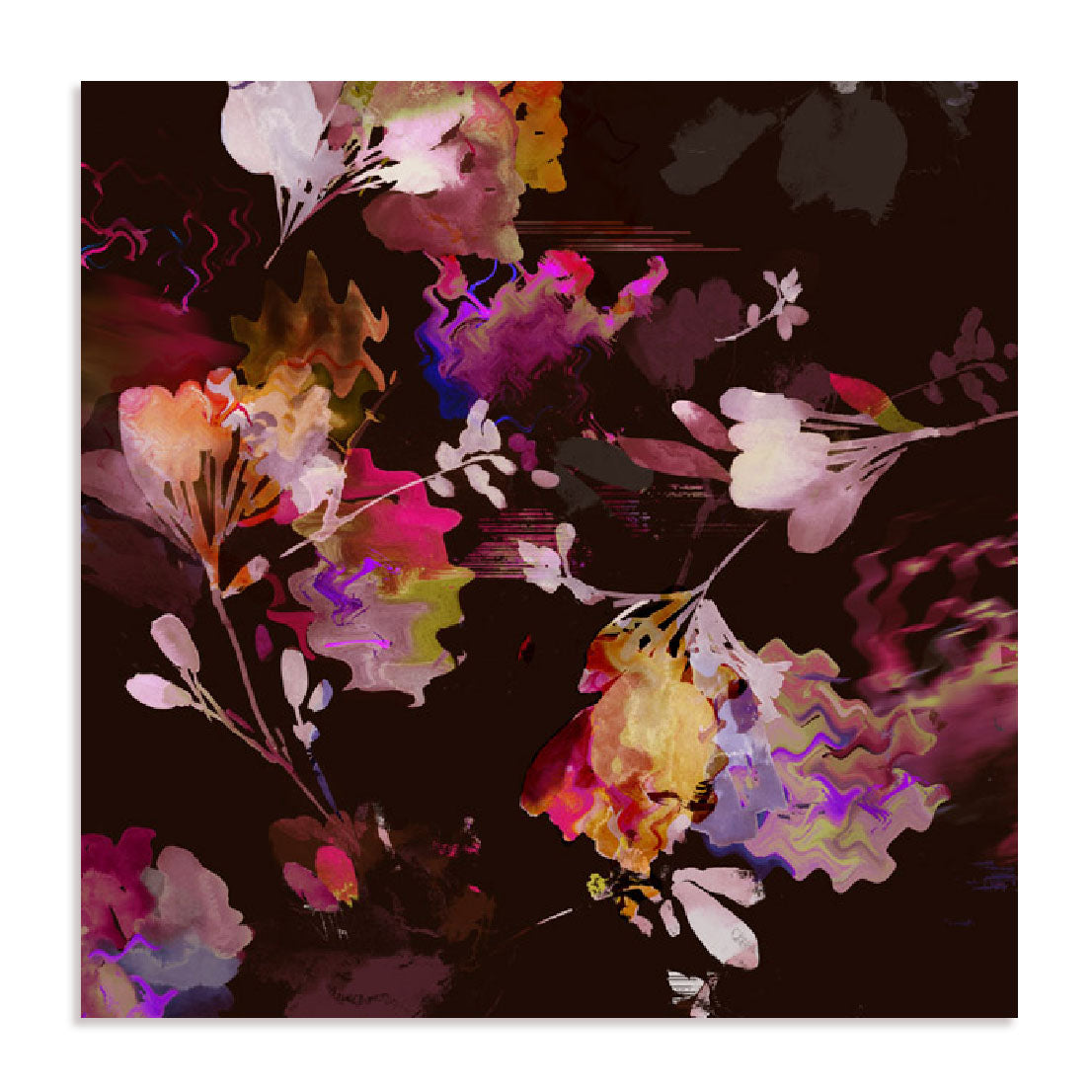 Glitchy Floral III Wall Art