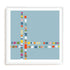 Pebble II Wall Art #oran_white-white-border