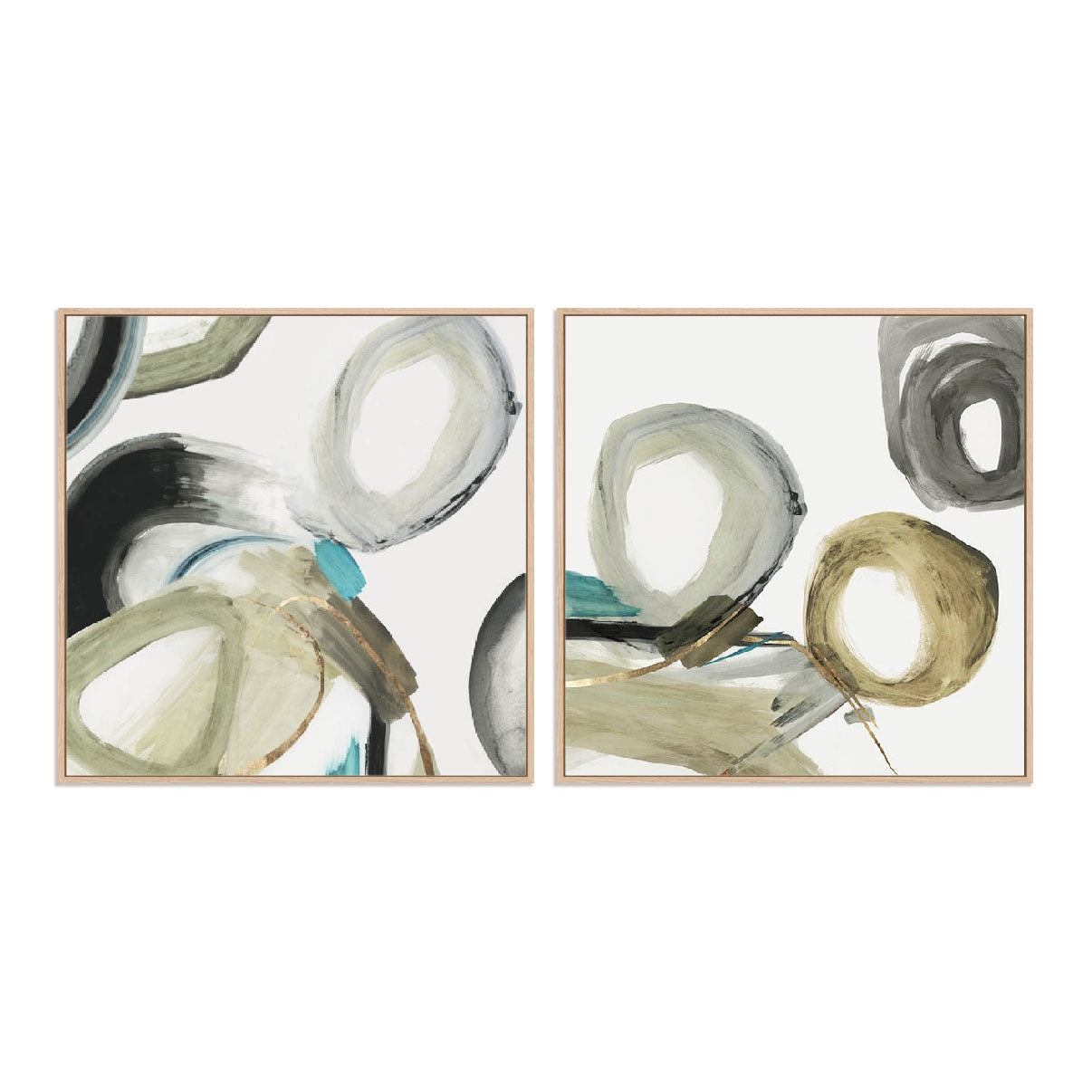 Rings and Lines I and II Wall Art