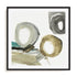 Rings and Lines II Wall Art #oran_black-white-border
