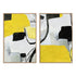 Evolution In Yellow I And II Wall Art