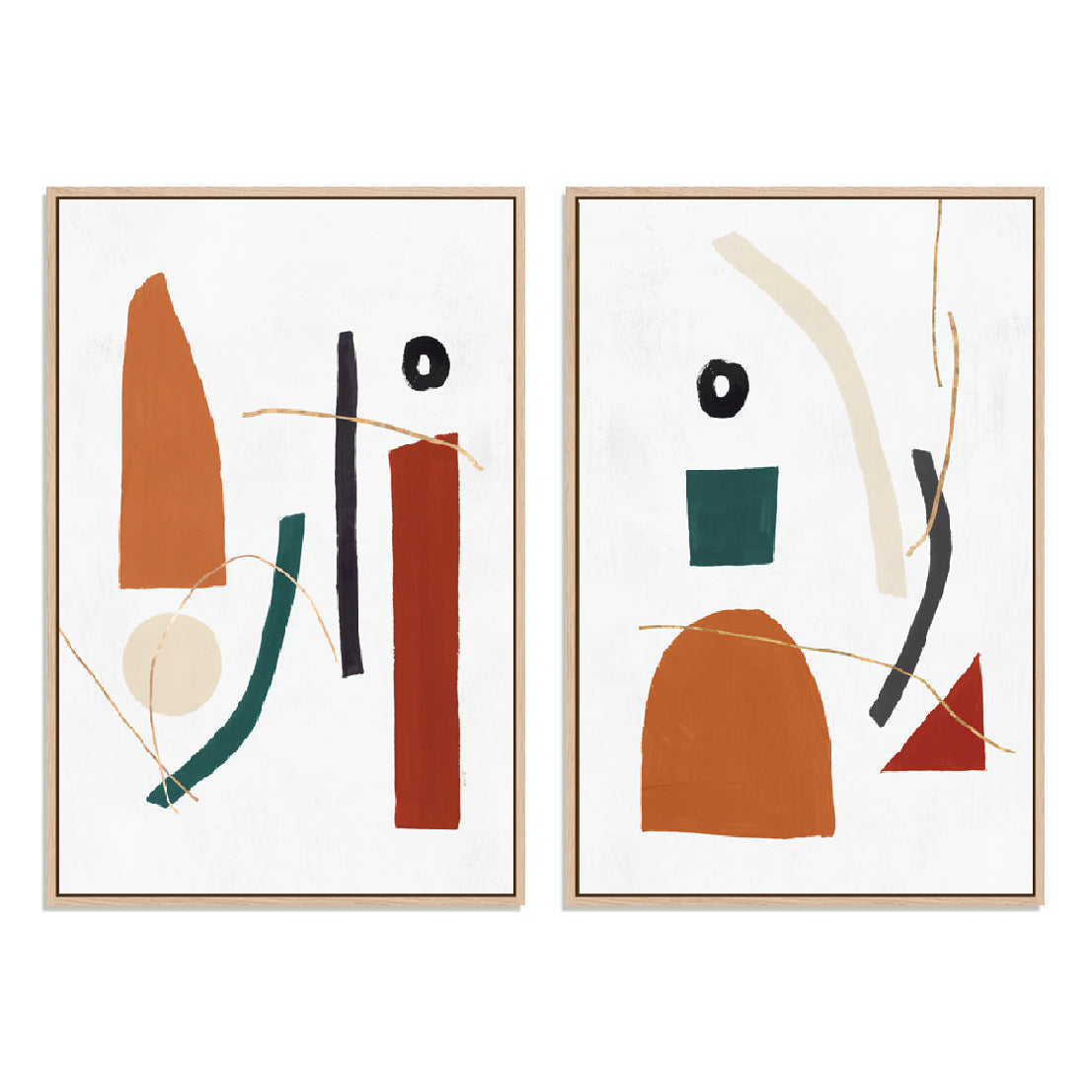 Design And Shapes I And II Wall Art