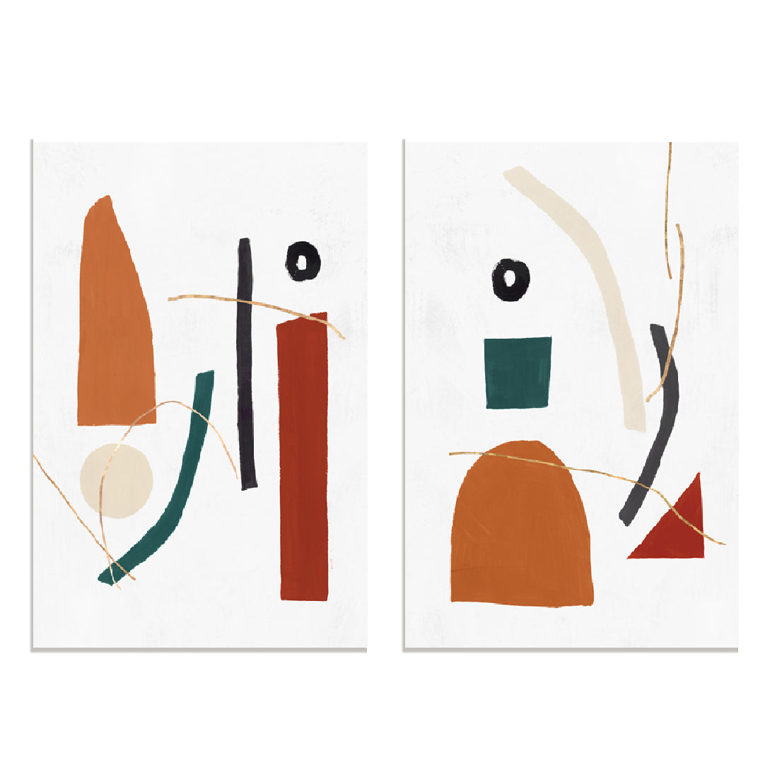 Design And Shapes I And II Wall Art