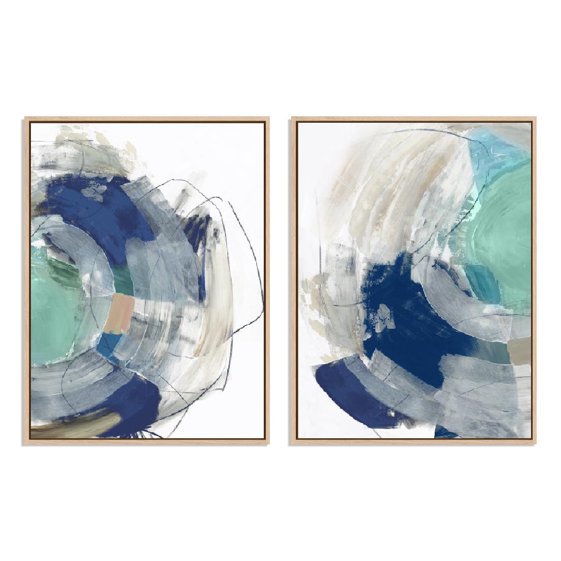 Galaxy Drift I And II Wall Art