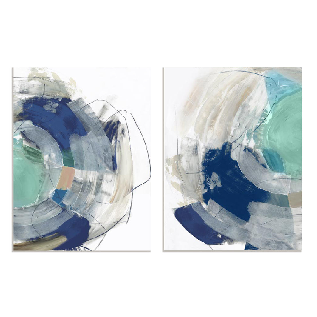 Galaxy Drift I And II Wall Art