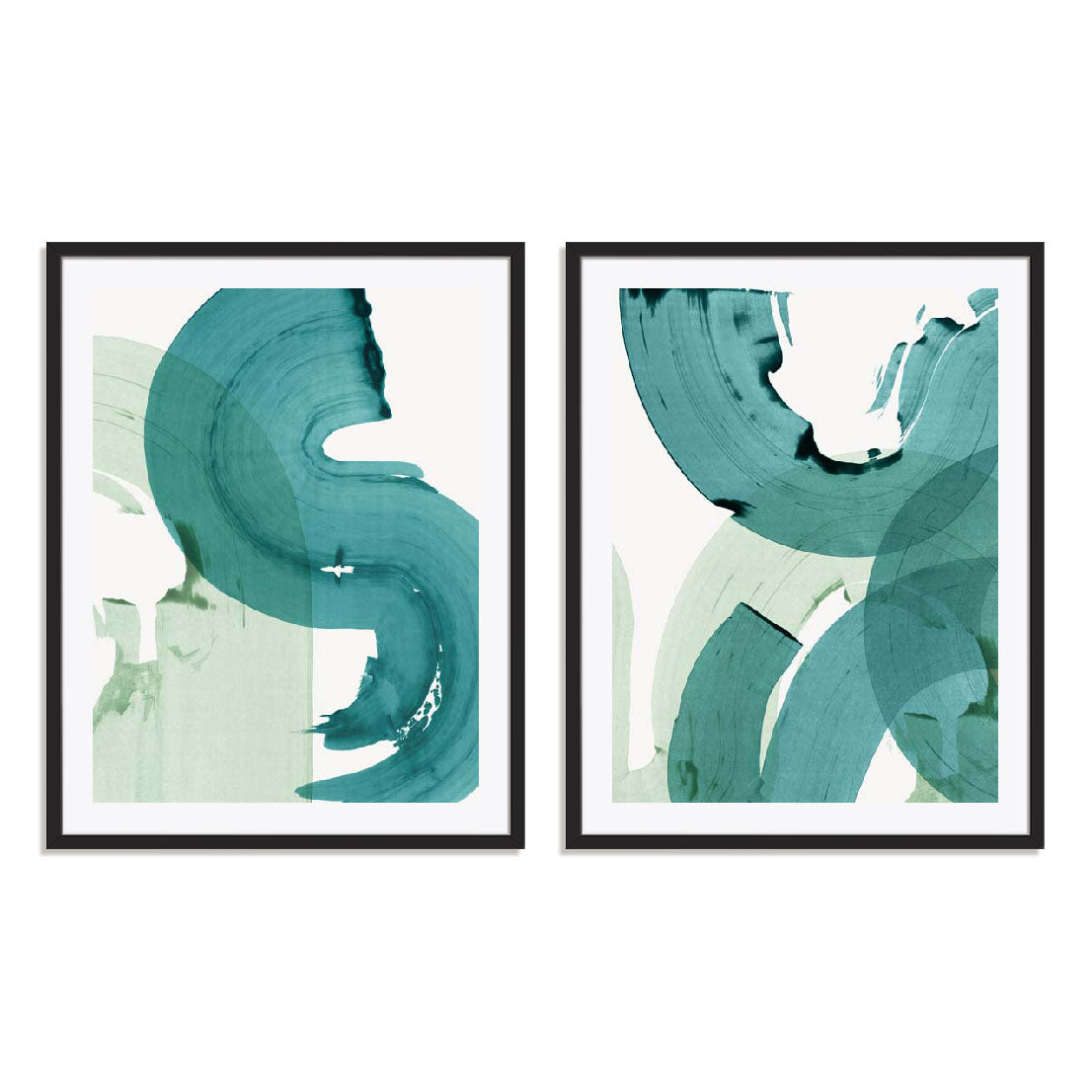 Green Movement I and II Wall Art