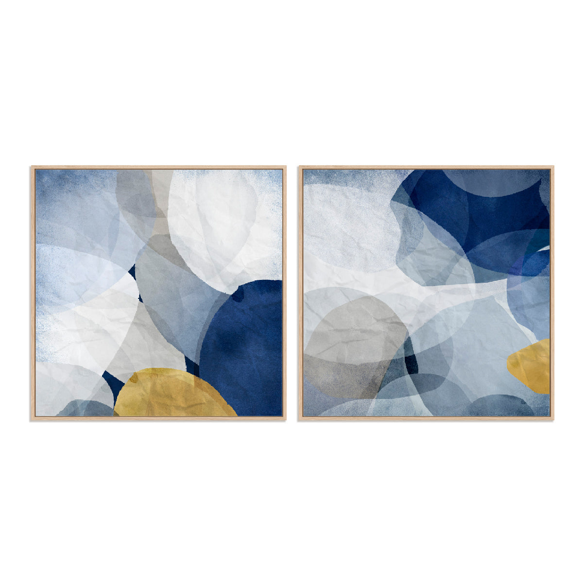 Blue Bubbles I And II Wall Art