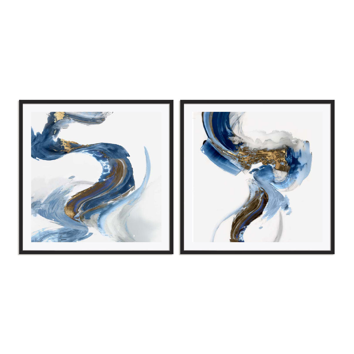 Splash Of Abstract I and II Wall Art