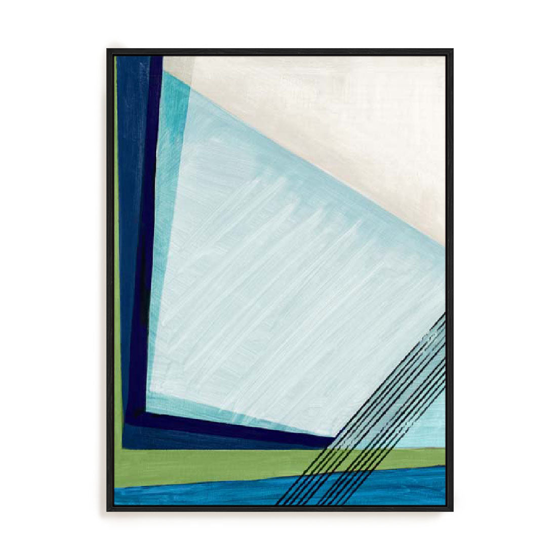 Blue Geometry I Wall Art