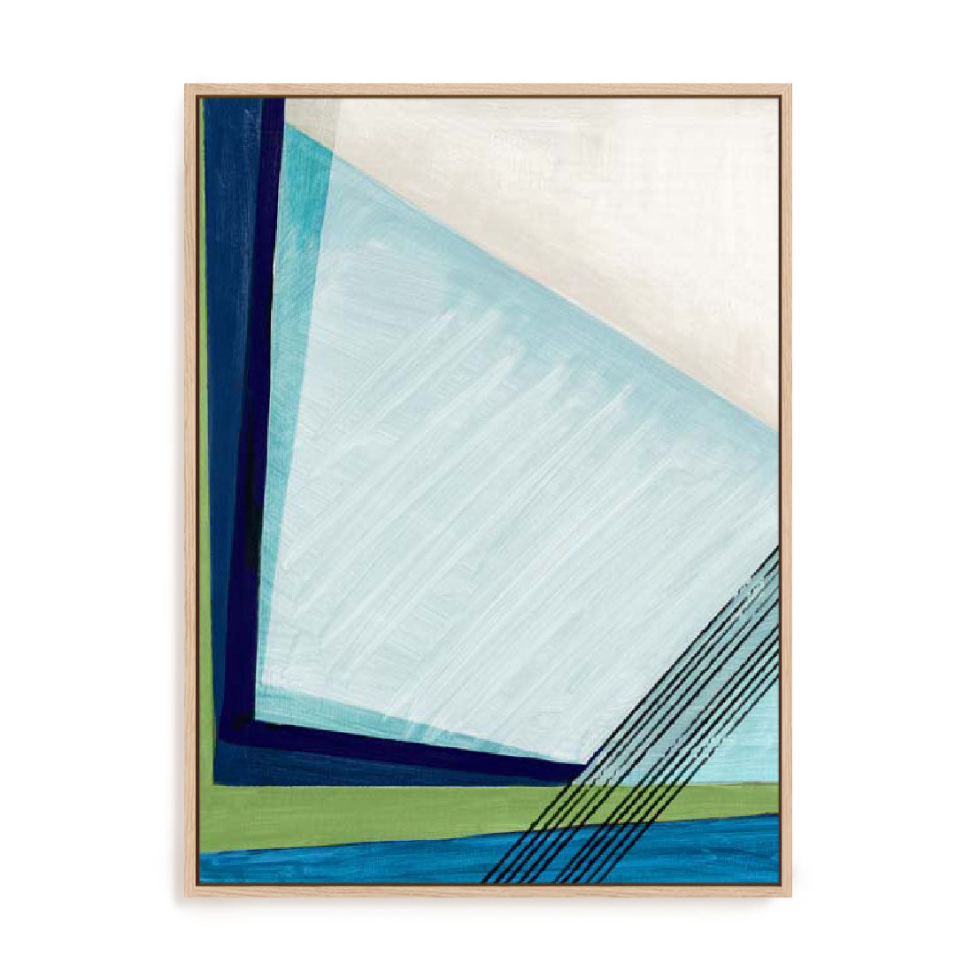 Blue Geometry I Wall Art