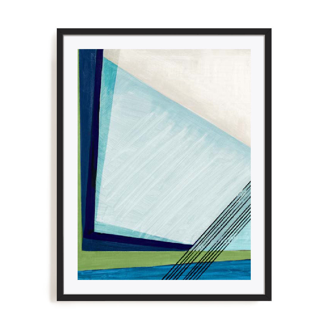 Blue Geometry I Wall Art