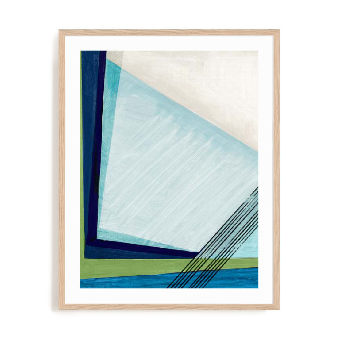 Blue Geometry I Wall Art