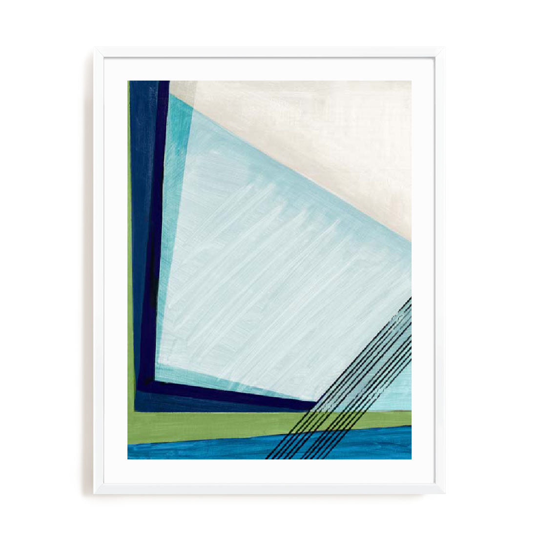 Blue Geometry I Wall Art
