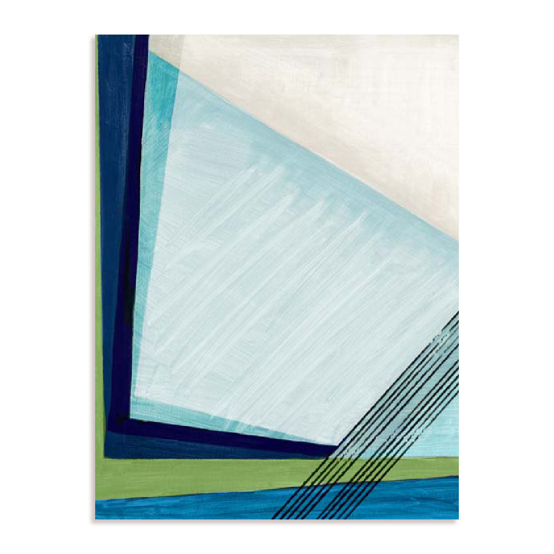 Blue Geometry I Wall Art