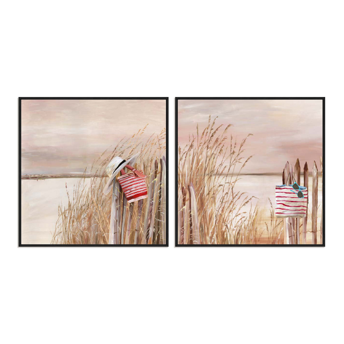 Beach Day I and II Wall Art