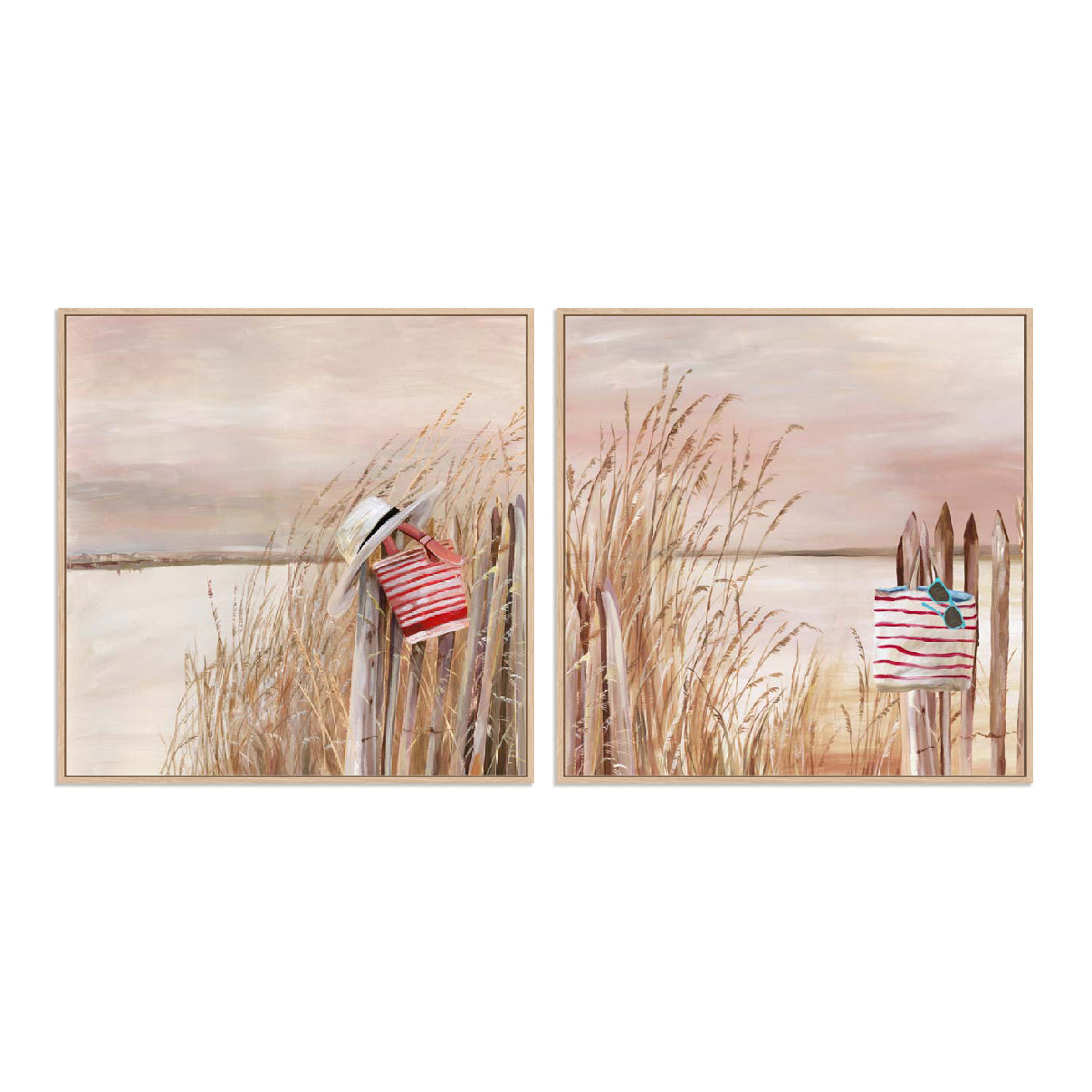 Beach Day I and II Wall Art