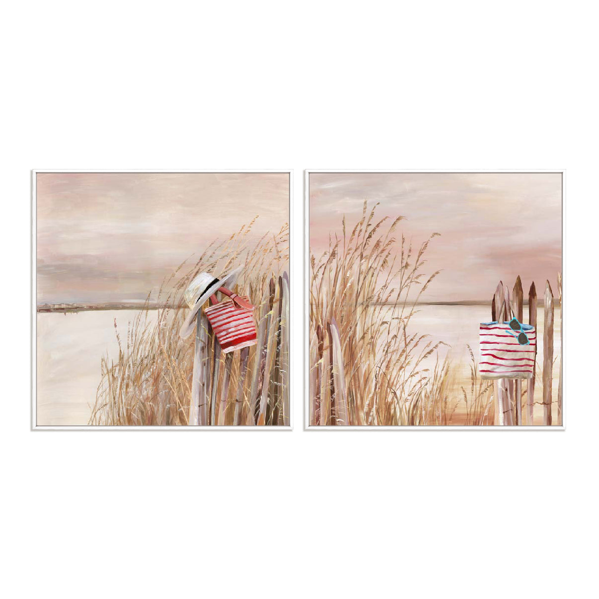 Beach Day I and II Wall Art