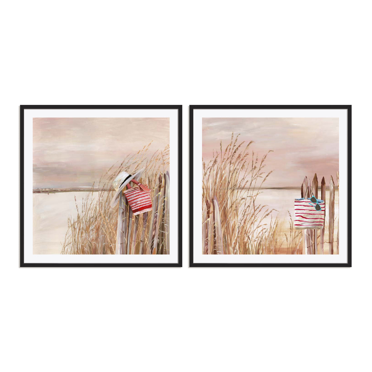 Beach Day I and II Wall Art