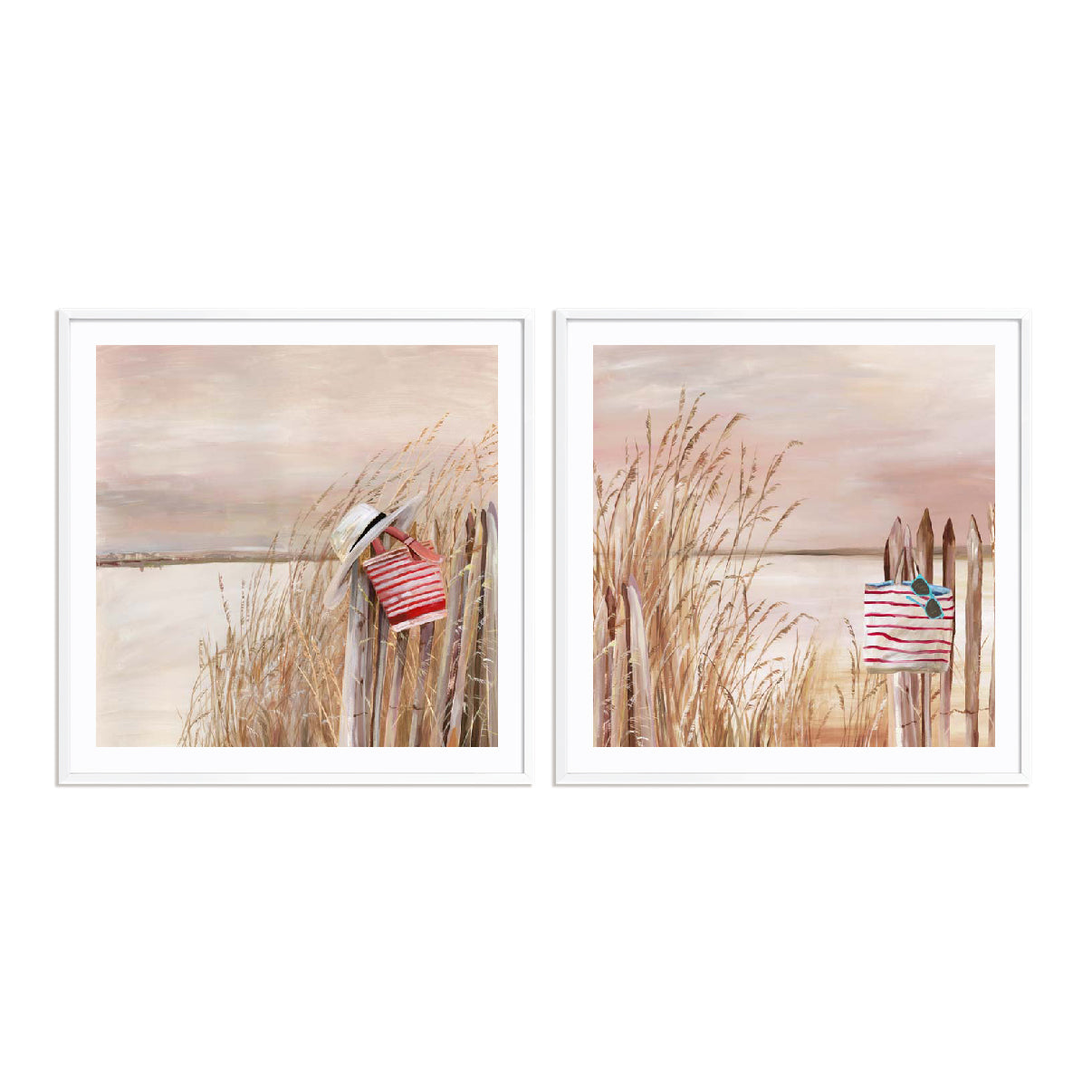 Beach Day I and II Wall Art