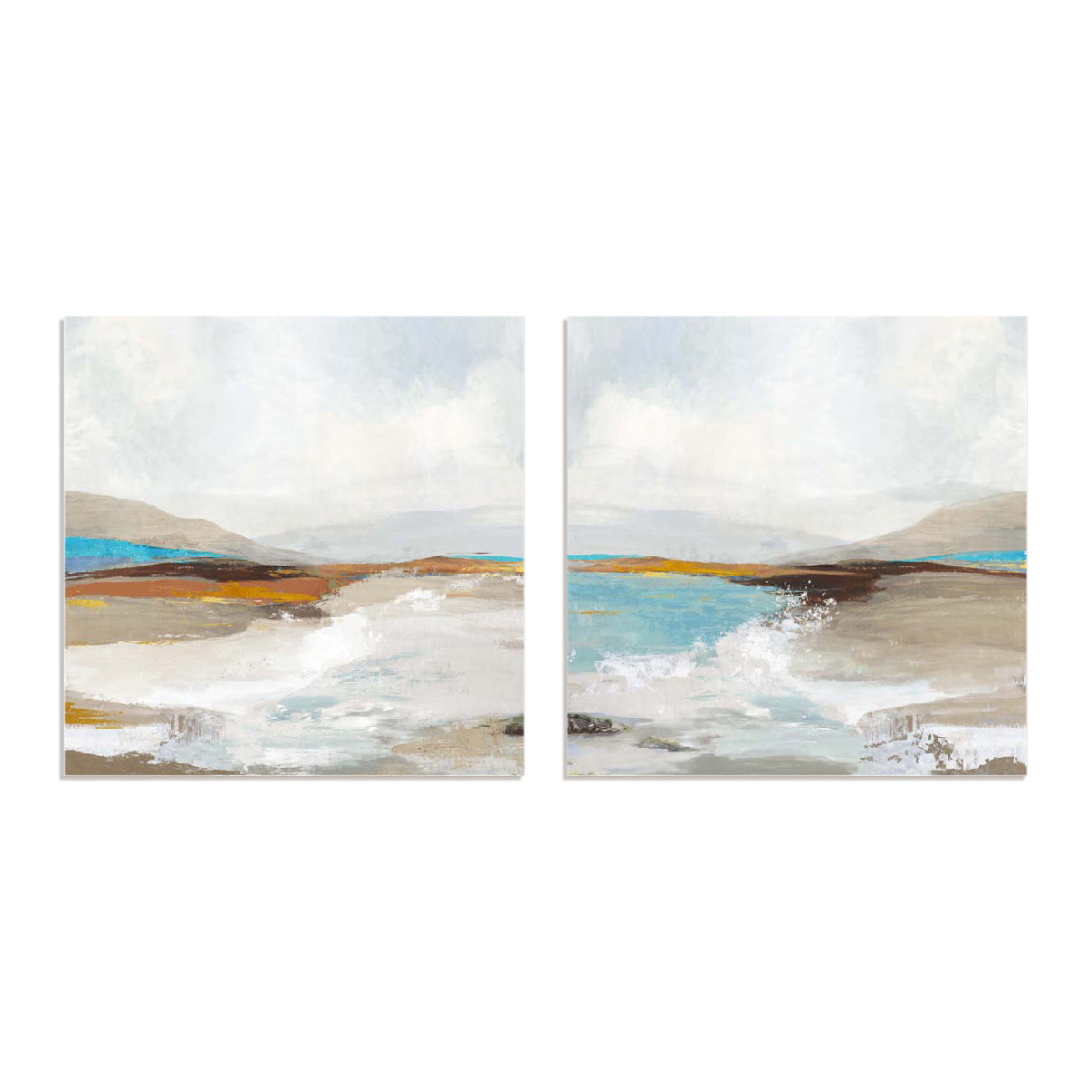 Soft Sea I and II Wall Art