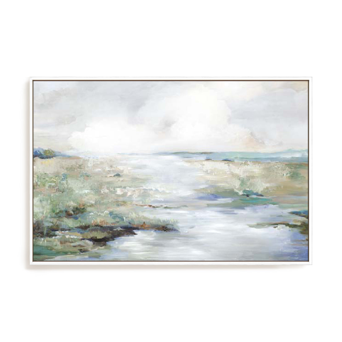 Green Beach Wall Art