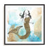 Mermaid I Wall Art #oran_black-white-border