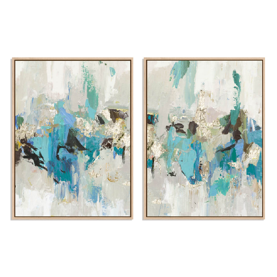 Abstract Flow I And  II Wall Art