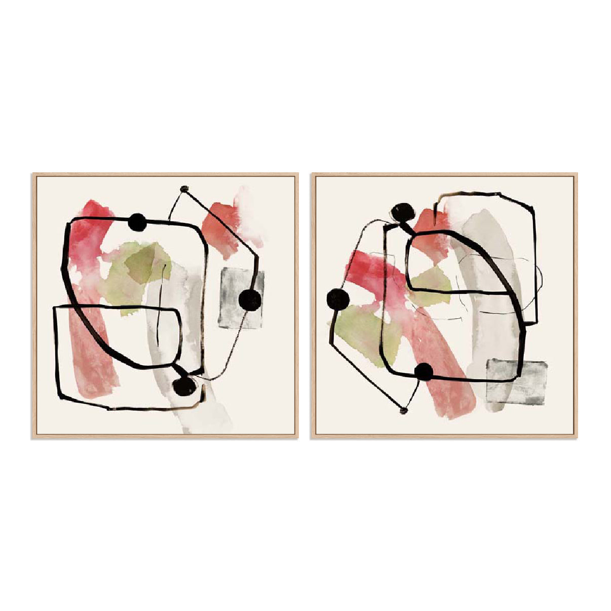 Connected Lines I And II Wall Art