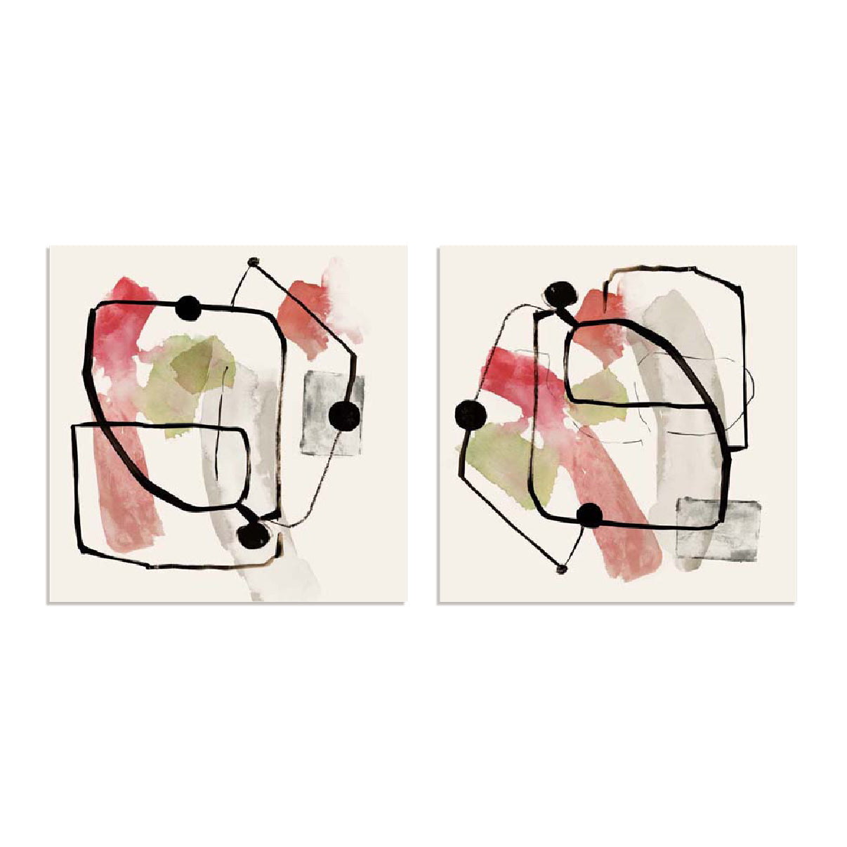 Connected Lines I And II Wall Art