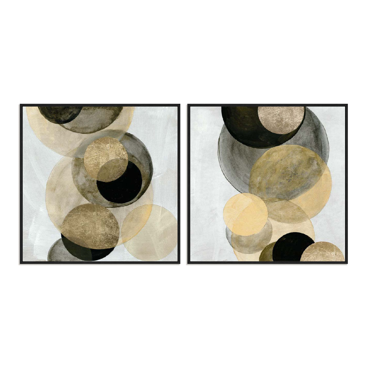 Gold Circle Pairs Wall Art