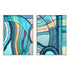 Waves In Blue I And II Wall Art
