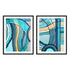 Waves In Blue I And II Wall Art