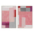 Shapes In Pink I And II Wall Art