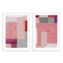 Shapes In Pink I And II Wall Art