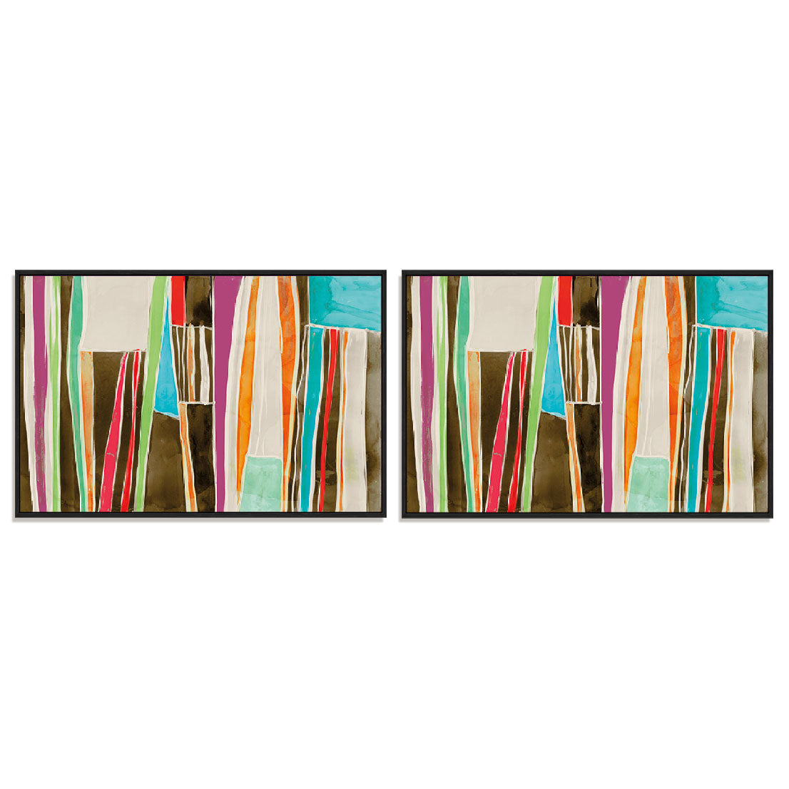 Striped Flat I and II Wall Art