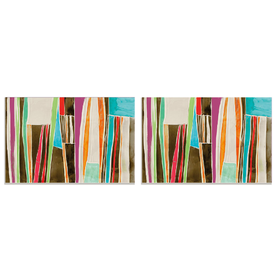 Striped Flat I and II Wall Art