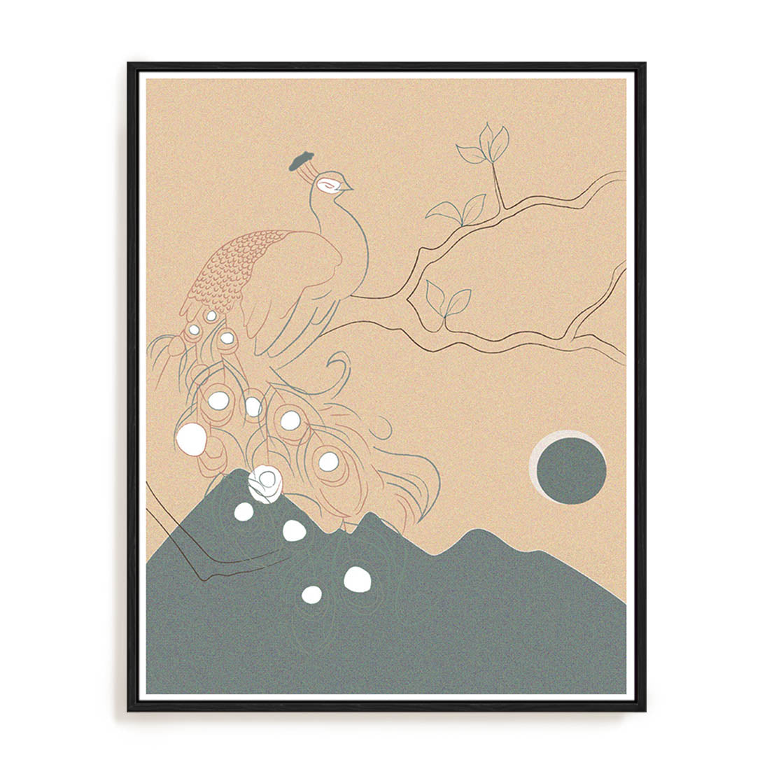 Peacock Horizon Wall Art
