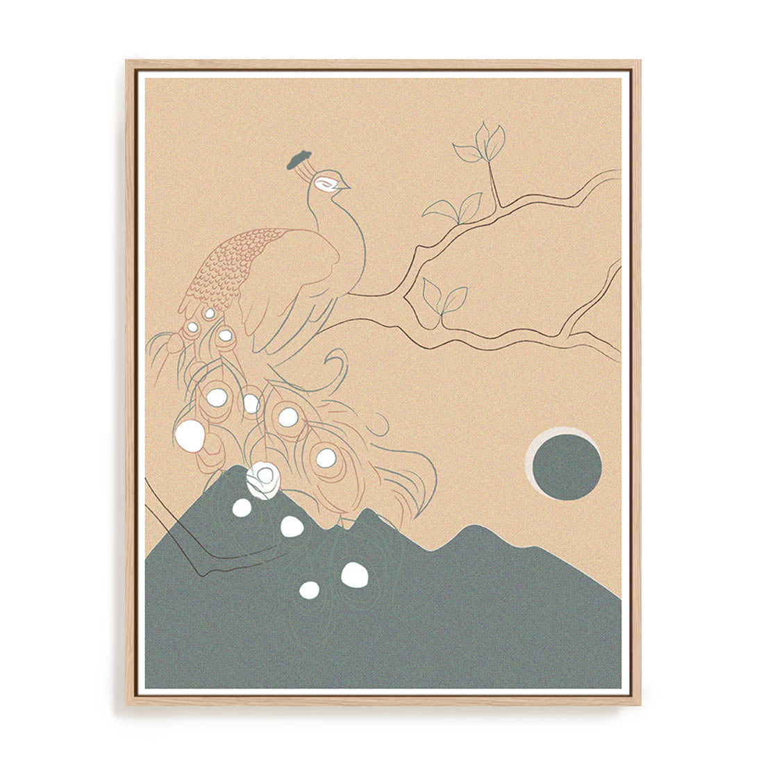 Peacock Horizon Wall Art