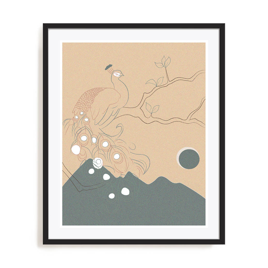 Peacock Horizon Wall Art