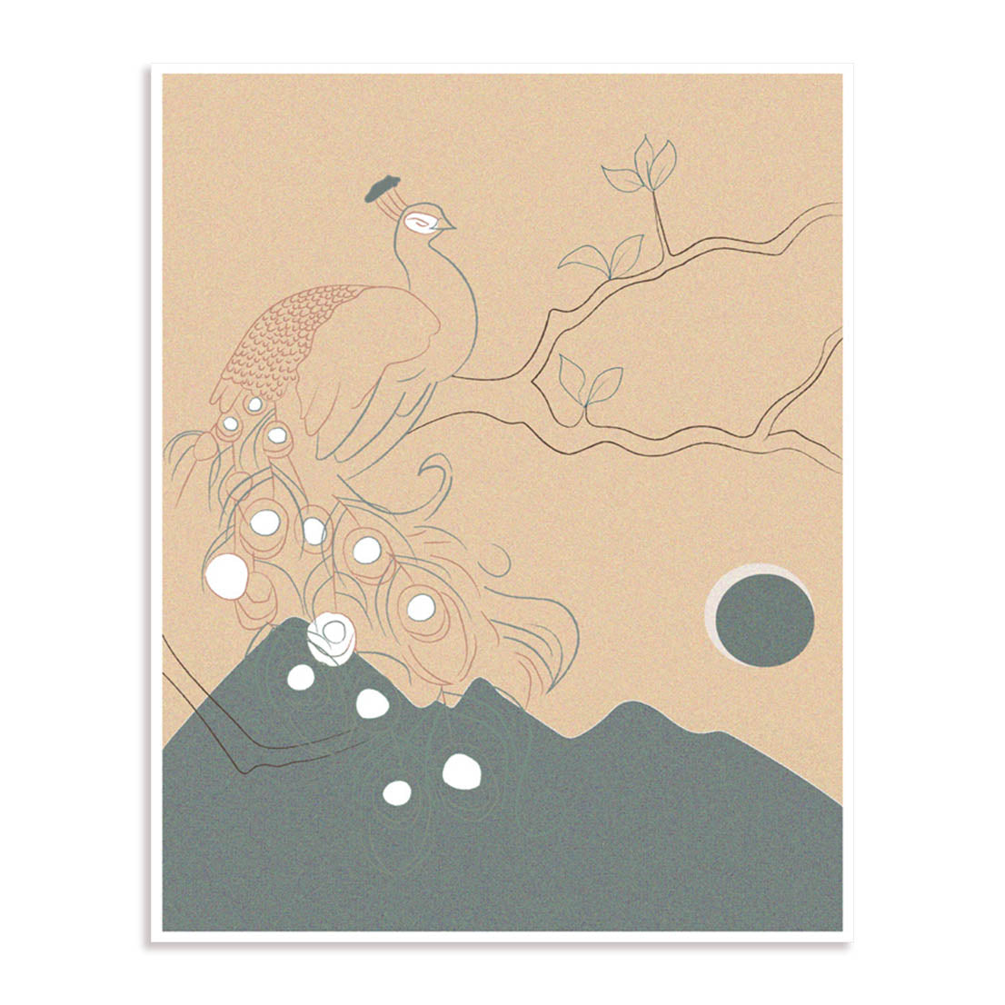 Peacock Horizon Wall Art
