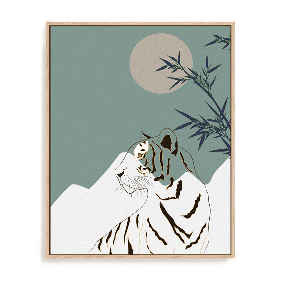 Bamboo Tiger Wall Art
