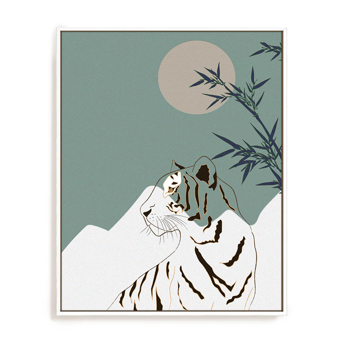 Bamboo Tiger Wall Art