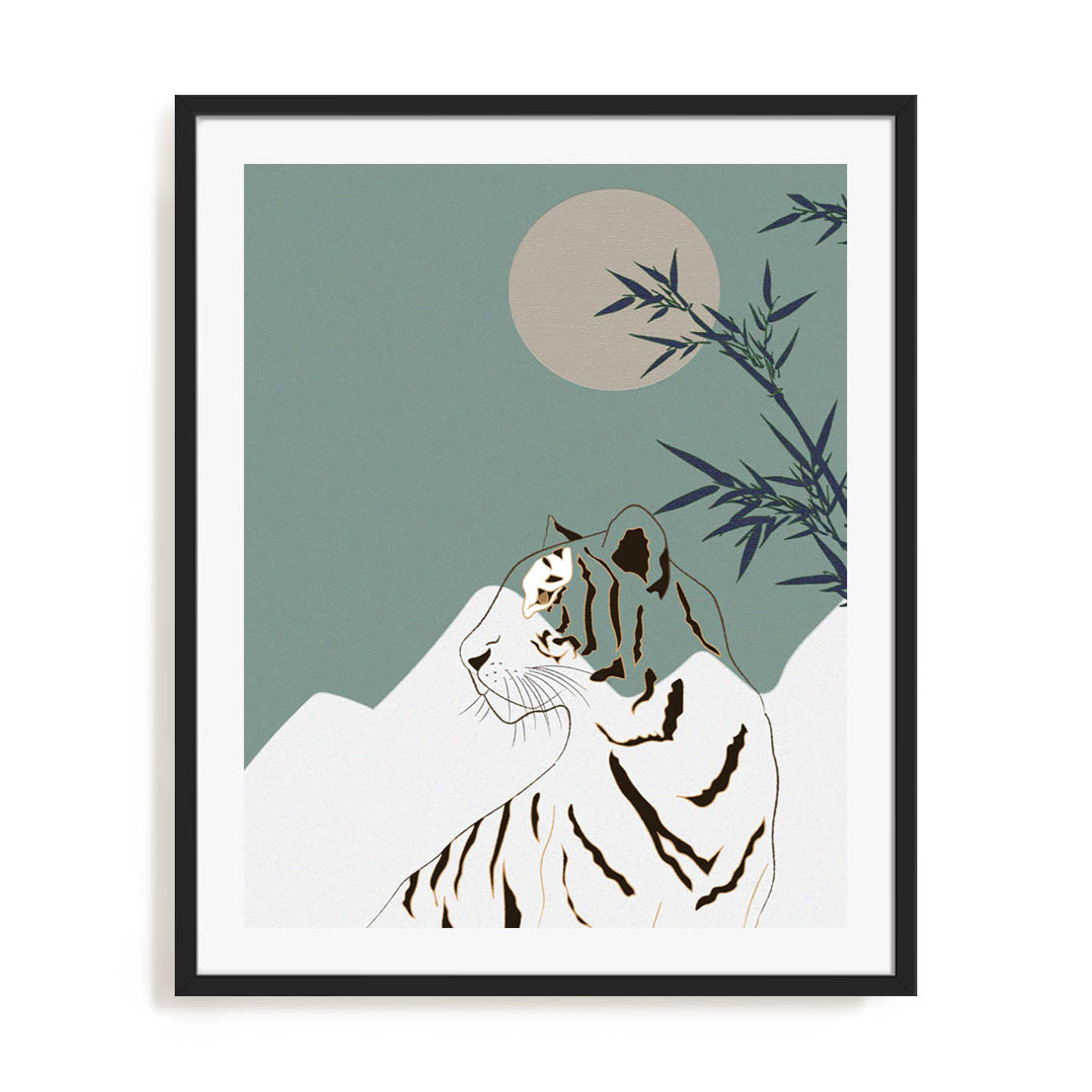 Bamboo Tiger Wall Art
