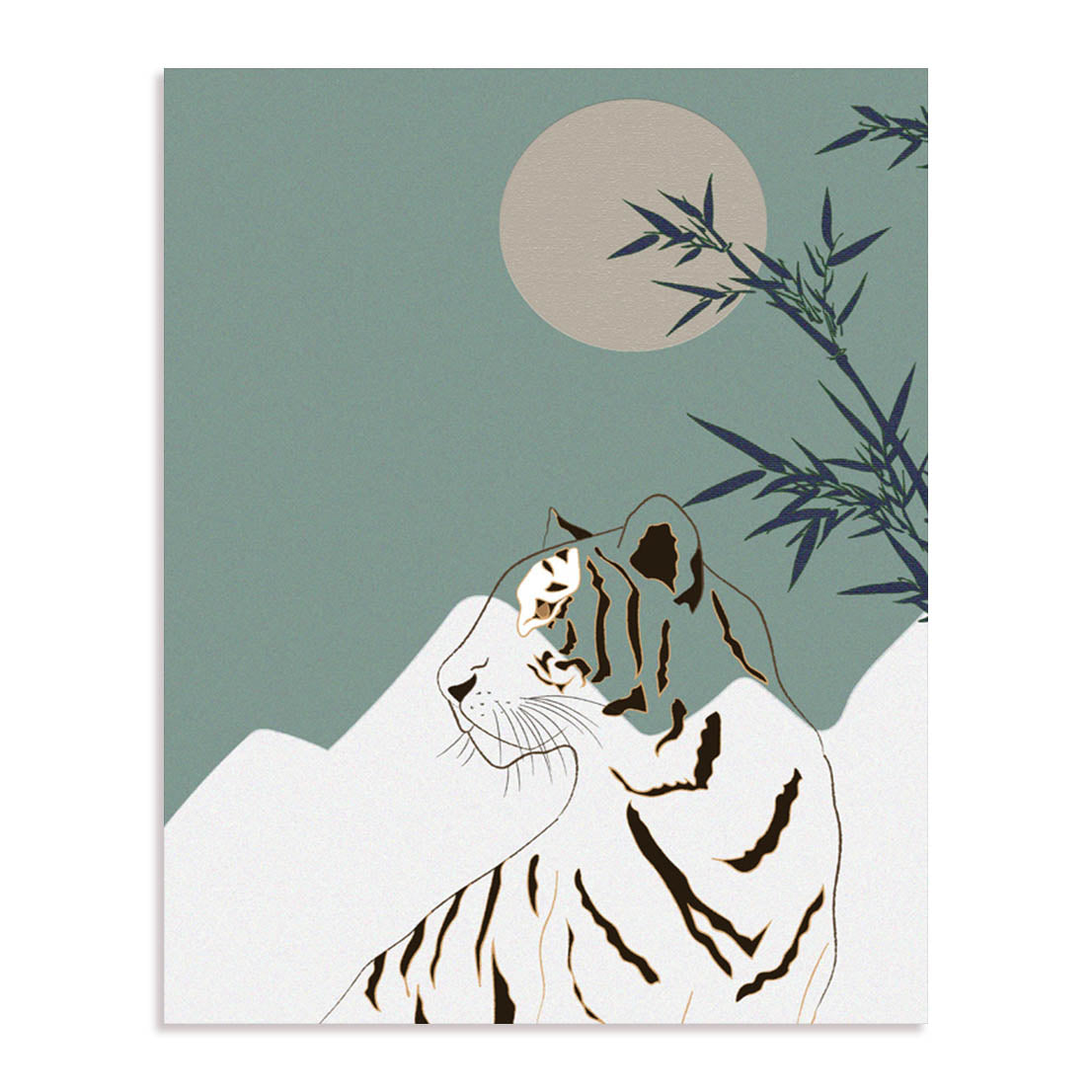 Bamboo Tiger Wall Art